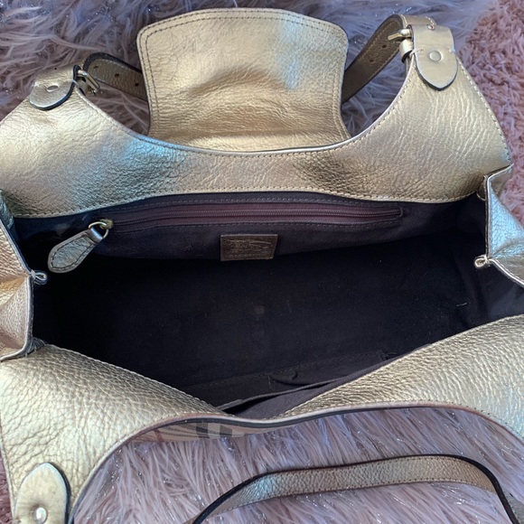 VINTAGE RARE BURBERRY HAYMARKET NOVA CHECK METALLIC SHOULDER  BAG - Picture 4 of 13